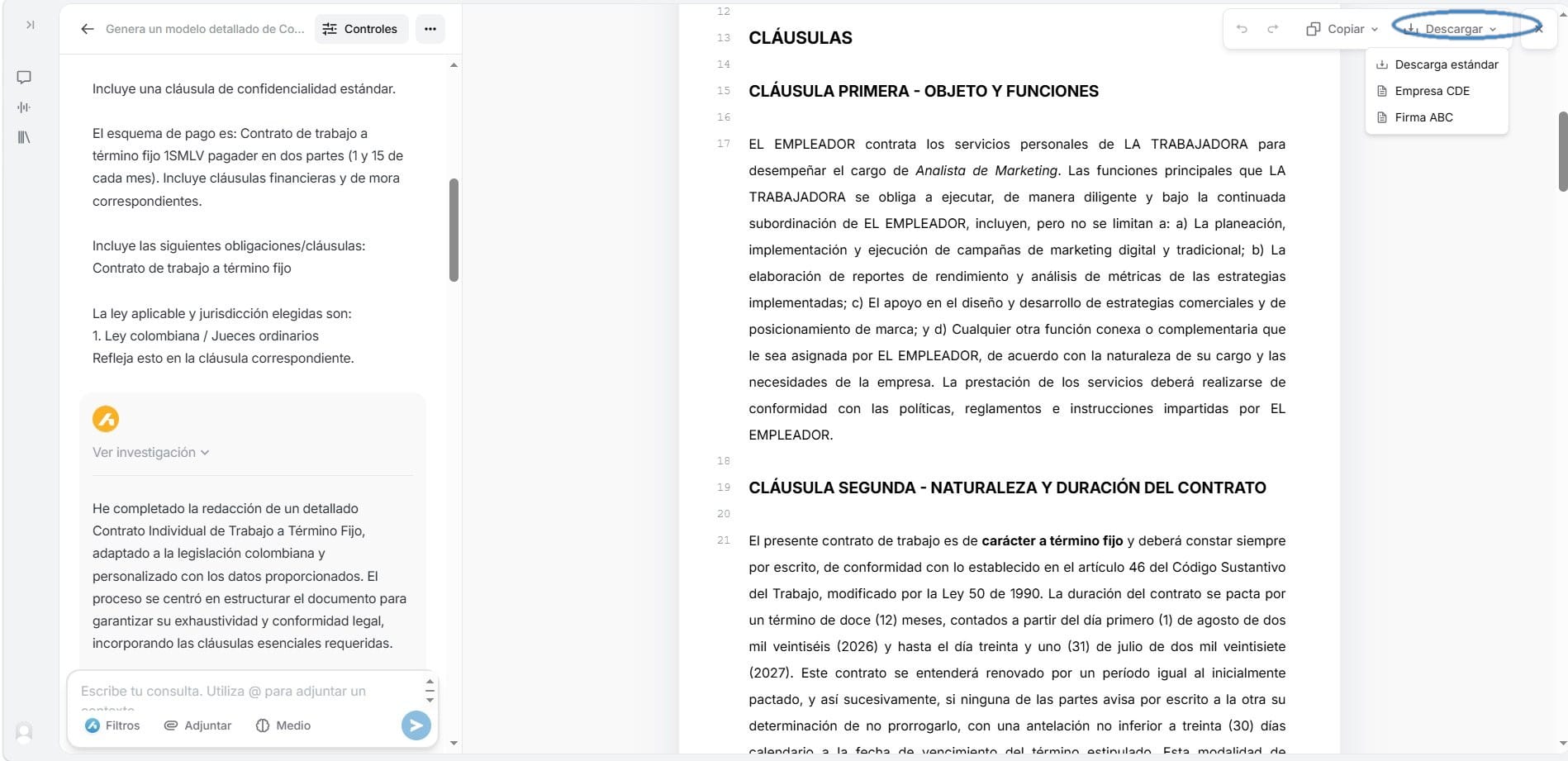 Botón Descargar